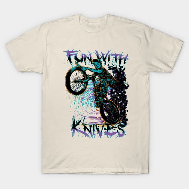 Death Rider Fun with Knives!!….Damn!! T-Shirt by UrbanBlazeStudio